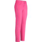 Pinke ASCARI 5-Pocket Jeans mit Strass mit Reißverschluss aus Baumwolle für Damen Größe M 