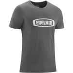 Anthrazitfarbene Sportliche Edelrid Bio T-Shirts aus Baumwolle für Herren Größe S 