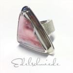 Rosa Silberringe poliert aus Silber mit Opal Größe 54 
