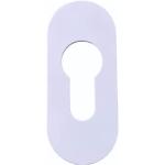 Weiße Zahl 0 Ovale Hausnummernschilder pulverbeschichtet aus Aluminium selbstklebend 
