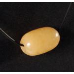 Edelstein-Perle länglich, 20 x 13 mm, gebohrt, Calcit