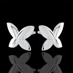Edenly Schmetterling Ohrringe mit Insekten-Motiv aus Weißgold 