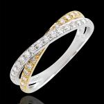 Goldene Diamantringe aus Weißgold 18 Karat mit Diamant 