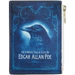 Edgar Allan Poe buchinspiriertes Portemonnaie mit Rundum-Reißverschluss für Literaturliebhaber von Well Read - Veganes Kunstleder Clutch Geldbörse Damen