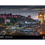 Schwarze Wandkalender mit Edinburgh-Motiv DIN A4 