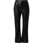 Schwarze Unifarbene 5-Pocket Hosen mit Reißverschluss aus Polyester für Damen Größe S 