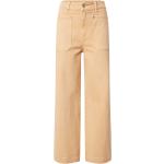 Sandfarbene Unifarbene Wide Leg Jeans & Relaxed Fit Jeans aus Denim für Damen Größe S 