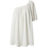 Weiße Halblangärmelige Mini One Shoulder Minikleider & kurze Kleider mit Volants für Damen Größe M 