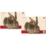 Edition Dürer Zeichenblock gekörnt A4 12 Blatt 130 g/m², 2 Stück, Malblock für Kinder und Erwachsene