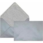 Reduzierte Silberne Briefumschläge ohne Fenster DIN B6 aus Papier 25-teilig 