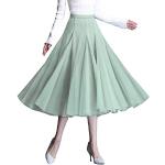 Grüne Unifarbene Elegante Midi Festliche Röcke aus Tüll für Damen Größe XS 