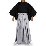 Edoten Japanese Samurai Hakama Uniform 1771BK-GY M