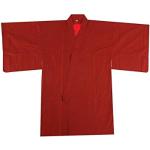 Edoten Japanese Samurai Hakama Uniform Shirt Tops RED XL