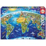 Educa - Puzzle 2000 - World Landmarks Globus (017129)