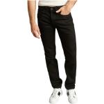 Schwarze Bestickte EDWIN Slim Fit Jeans mit Reißverschluss aus Denim enganliegend für Herren 