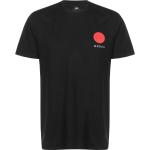Schwarze Kurzärmelige EDWIN Rundhals-Ausschnitt T-Shirts für Herren Größe S 