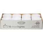 Weiße Runde Maxi Teelichter aus Kunststoff 16-teilig 