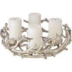 EDZARD Adventskranz »Porus M«, (30 cm) Kerzenhalter für Stumpenkerzen, Adventsleuchter als Weihnachtsdeko für 4 Kerzen á Ø 6 cm