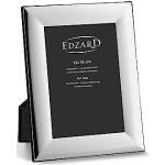 EDZARD Bilderrahmen Gela für Foto 13 x 18 cm, edel versilbert, anlaufgeschützt, mit Samtrücken, inkl. 2 Aufhängern, Fotorahmen zum Stellen und Hängen