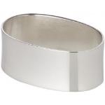 Silberne Edzard Ovale Serviettenringe glänzend aus Metall 