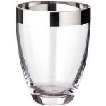 Silberne 16 cm Edzard Runde Vasen & Blumenvasen 16 cm glänzend aus Kristall mundgeblasen 