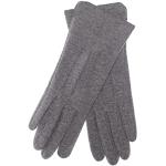 Anthrazitfarbene Vegane Touchscreen-Handschuhe aus Baumwolle für Damen Einheitsgröße 