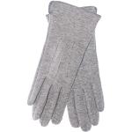 Graue Melierte Vegane Touchscreen-Handschuhe aus Baumwolle für Damen Einheitsgröße 