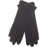 Schwarze Vegane Touchscreen-Handschuhe aus Baumwolle für Damen Einheitsgröße 