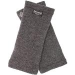 Anthrazitfarbene Strick-Handschuhe aus Wolle für Damen Einheitsgröße 