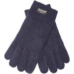 Marineblaue Strick-Handschuhe aus Wolle für Damen Größe XL 