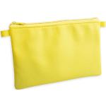 Gelbe Geldtaschen mit Reißverschluss aus Kunstleder 