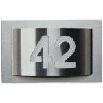 Silberne Hausnummern beleuchtet & Hausnummernleuchten aus Edelstahl G23 