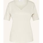 Beige Efixelle Herzförmige T-Shirts aus Baumwolle für Damen Größe XL 