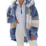 Blaue Damenhoodies & Damenkapuzenpullover mit Reißverschluss aus Wolle Größe S für den für den Herbst 
