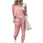 Rosa Unifarbene Elegante Pyjamas lang aus Polyester für Damen Größe XL für den für den Winter 