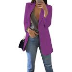 Violette Elegante Businesskleidung aus Denim für Damen Größe L für den für den Herbst 