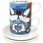 Reduzierte Blaue Entenhausen Kaffeetassen-Sets aus Porzellan stapelbar 