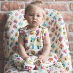 Braune Bio Babyschlafsäcke aus Frottee für Babys 