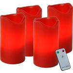 Reduzierte Rote 10 cm Eglo LED Kerzen mit Timer 4-teilig 