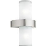 Weiße Eglo Außenwandleuchten & Außenwandlampen aus Edelstahl E27 