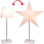 Weiße Sterne Lampenschirme mit Weihnachts-Motiv aus Papier 