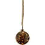 Silberne Runde Kugellichterketten mit Weihnachts-Motiv aus Stahl mit Timer 