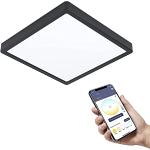 Reduzierte Schwarze Eglo Quadratische Dimmbare LED Deckenleuchten smart home 