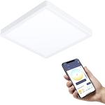 Reduzierte Weiße Eglo Quadratische Dimmbare LED Deckenleuchten aus Kunststoff smart home 