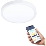 Reduzierte Weiße Eglo Runde Dimmbare LED Deckenleuchten aus Kunststoff smart home 
