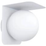 Weiße Moderne Eglo Runde Außenwandleuchten & Außenwandlampen aus Kunststoff E27 