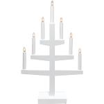 Weiße Skandinavische 54 cm Eglo Kandelaber & Kerzenleuchter aus Holz LED beleuchtet 