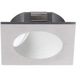 Reduzierte Silberne Moderne Eglo Quadratische Flache LED Einbauleuchten aus Aluminium 
