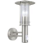 Reduzierte Silberne Eglo Außenwandleuchten & Außenwandlampen aus Edelstahl E27 