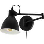 Schwarze Eglo Wandlampen & Wandleuchten aus Metall schwenkbar E27 